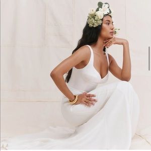 Reformation Lecce dress in white